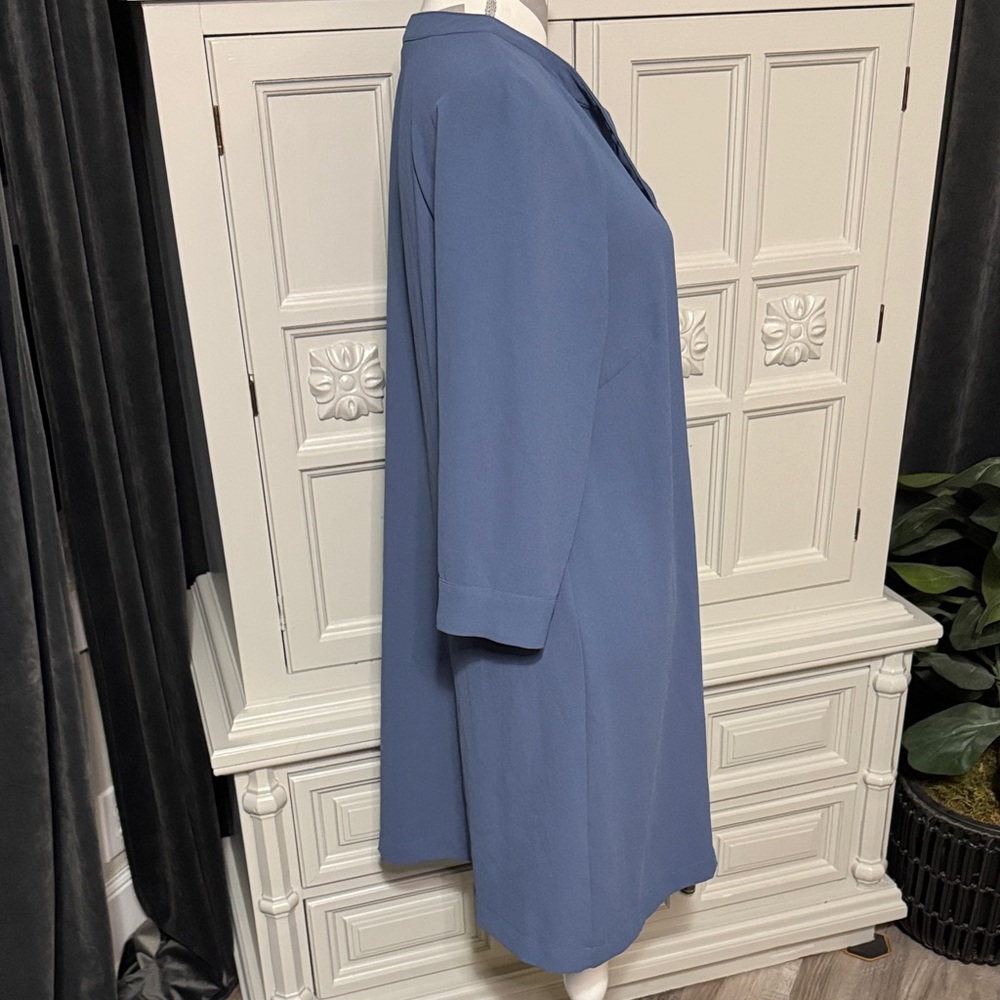 H&M Elegant Blue Women's Knee Length Dress Size 10 - Picture 6 of 10